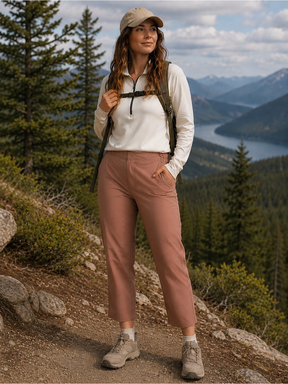 NWOT Black Mountain Beige Tan Hiking Pants Gorpcore Outdoor Nature Anti-UV Sport